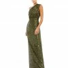 Ieena For Mac Duggal Shop For Sequined Ruched One Shoulder Gown