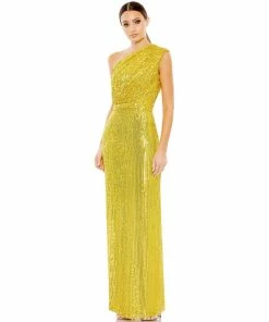 Ieena For Mac Duggal Shop For Sequined Ruched One Shoulder Gown 12 Ieena For Mac Duggal Shop For Sequined Ruched One Shoulder Gown