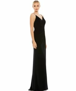 Ieena For Mac Duggal Faux Wrap V Neck Open Back Gown 11 Ieena For Mac Duggal Faux Wrap V Neck Open Back Gown