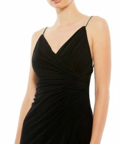 Ieena For Mac Duggal Faux Wrap V Neck Open Back Gown 10 Ieena For Mac Duggal Faux Wrap V Neck Open Back Gown