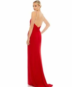 Ieena For Mac Duggal Faux Wrap V Neck Open Back Gown 13 Ieena For Mac Duggal Faux Wrap V Neck Open Back Gown