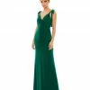 Mac Duggal Shop For Jersey Low Back Bow Shoulder Gown