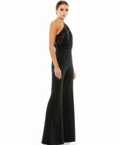 Ieena For Mac Duggal Sequined One Shoulder Jumpsuit Shop For