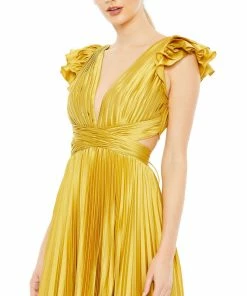 Ieena For Mac Duggal Shop For Pleated Ruffled Cap Sleeve Cut Out Lace Up Gown 19 Ieena For Mac Duggal Shop For Pleated Ruffled Cap Sleeve Cut Out Lace Up Gown