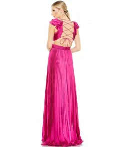 Ieena For Mac Duggal Shop For Pleated Ruffled Cap Sleeve Cut Out Lace Up Gown 15 Ieena For Mac Duggal Shop For Pleated Ruffled Cap Sleeve Cut Out Lace Up Gown