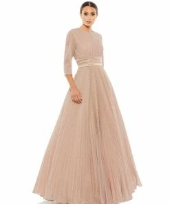 Ieena For Mac Duggal Shop For Shimmering Pleated A-Line 3/4 Sleeve Gown 12 Ieena For Mac Duggal Shop For Shimmering Pleated A-Line 3/4 Sleeve Gown