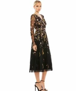Mac Duggal Shop For Floral Embroidered A-Line Cocktail Dress