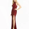 Mac Duggal Sequin Halter Open Back Gown