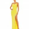 Mac Duggal Rhinestone Encrusted Side Slit Cami Bodycon Gown Shop For
