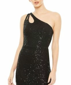 Ieena For Mac Duggal Bridesmaid Dresses Sequined Strappy One Shoulder Column Gown 8 Ieena For Mac Duggal Bridesmaid Dresses Sequined Strappy One Shoulder Column Gown