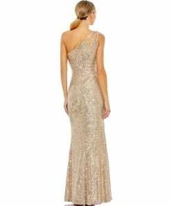 Ieena For Mac Duggal Bridesmaid Dresses Sequined Strappy One Shoulder Column Gown 10 Ieena For Mac Duggal Bridesmaid Dresses Sequined Strappy One Shoulder Column Gown