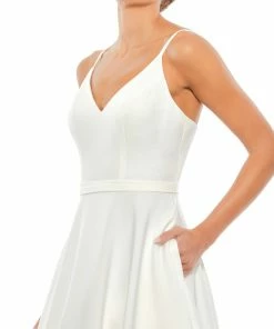 Ieena For Mac Duggal Classic A-Line V-Neck Ballgown Shop For