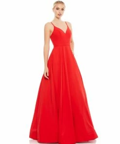 Ieena For Mac Duggal Classic A-Line V-Neck Ballgown Shop For