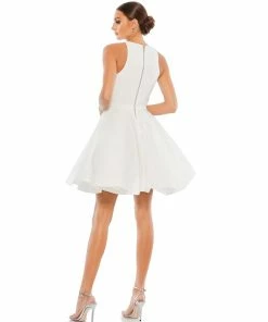 Ieena For Mac Duggal High Neck Sleeveless Skater Dress