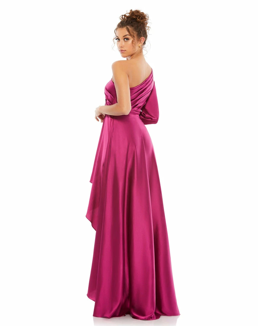 Ieena For Mac Duggal Shop For One Shoulder Blouson Sleeve Hi-Low Gown 7 Ieena For Mac Duggal Shop For One Shoulder Blouson Sleeve Hi-Low Gown