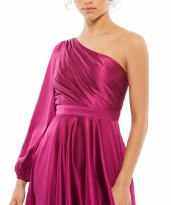 Ieena For Mac Duggal Shop For One Shoulder Blouson Sleeve Hi-Low Gown 21 Ieena For Mac Duggal Shop For One Shoulder Blouson Sleeve Hi-Low Gown