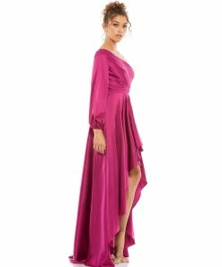 Ieena For Mac Duggal Shop For One Shoulder Blouson Sleeve Hi-Low Gown 20 Ieena For Mac Duggal Shop For One Shoulder Blouson Sleeve Hi-Low Gown
