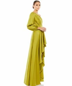 Ieena For Mac Duggal Shop For One Shoulder Blouson Sleeve Hi-Low Gown 16 Ieena For Mac Duggal Shop For One Shoulder Blouson Sleeve Hi-Low Gown