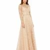 Mac Duggal Long Sleeve Floral Lace Gown Shop For