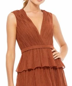 Ieena For Mac Duggal Sparkly Ruffle Layered Dress Wedding Guest