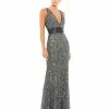 Mac Duggal Scalloped Neckline Sequined Evening Gown Shop For
