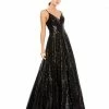 Ieena For Mac Duggal Shop For V-Neck Sequined Ball Gown