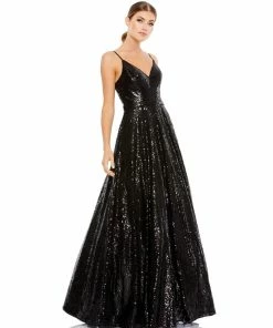 Ieena For Mac Duggal Shop For V-Neck Sequined Ball Gown