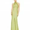 Mac Duggal Keyhole Halter Empire Waist Gown