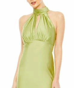 Mac Duggal Keyhole Halter Empire Waist Gown