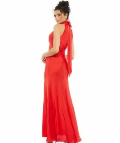 Mac Duggal Keyhole Halter Empire Waist Gown