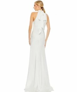 Mac Duggal Keyhole Halter Empire Waist Gown