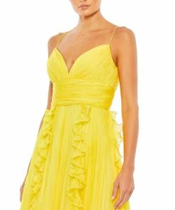 Ieena For Mac Duggal Pleated Sleeveless Flowy Gown Shop For