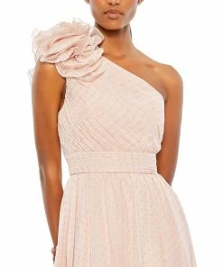 Mac Duggal Polka Dot Ruffled One Shoulder Gown Shop For