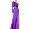 Ieena For Mac Duggal Puff One Sleeve Cut Out Side Knot Gown Shop For