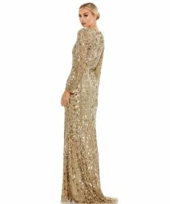 Mac Duggal Shop For Embellished Front Slit Long Sleeve Gown 16 Mac Duggal Shop For Embellished Front Slit Long Sleeve Gown