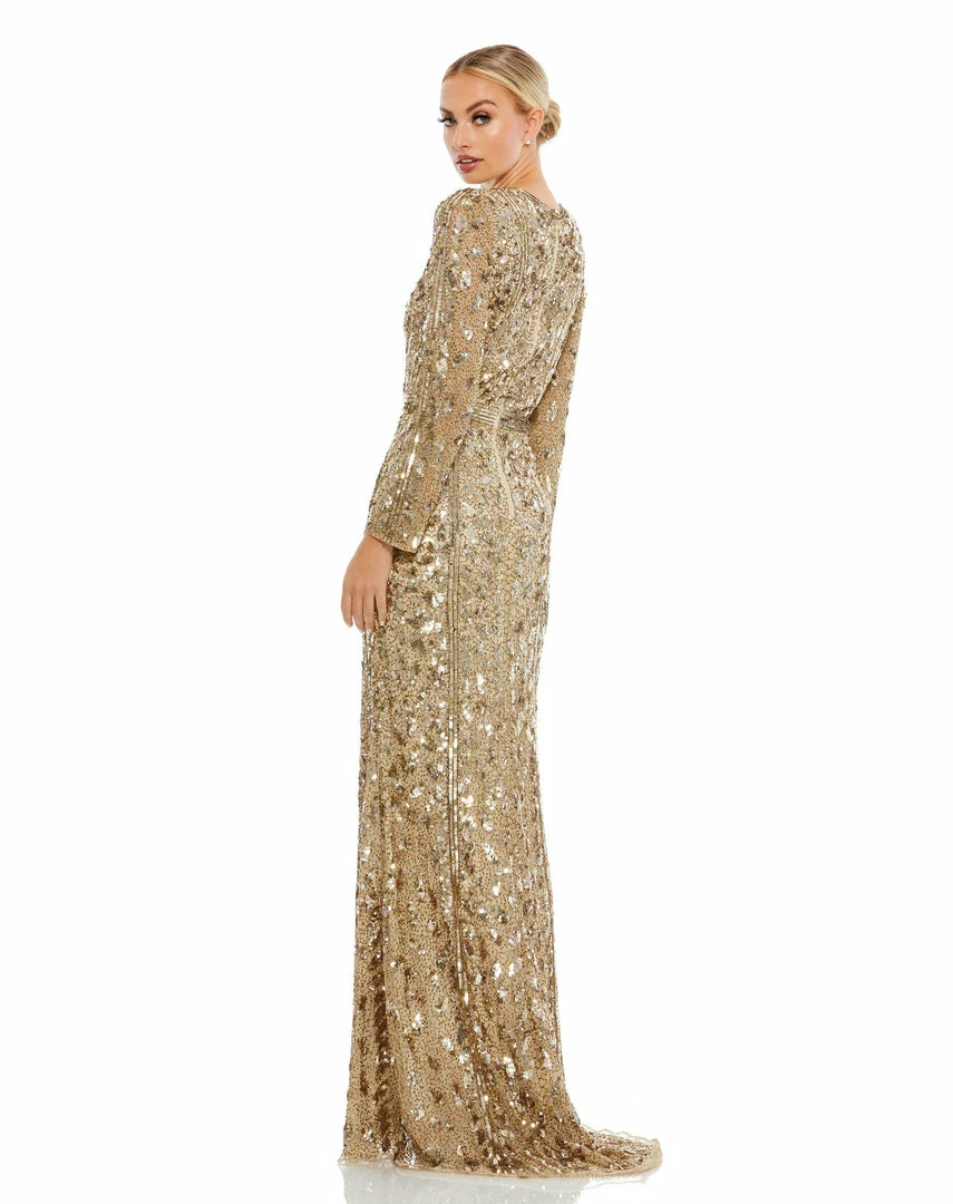 Mac Duggal Shop For Embellished Front Slit Long Sleeve Gown 8 Mac Duggal Shop For Embellished Front Slit Long Sleeve Gown