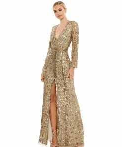 Mac Duggal Shop For Embellished Front Slit Long Sleeve Gown 15 Mac Duggal Shop For Embellished Front Slit Long Sleeve Gown