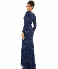 Mac Duggal Shop For Embellished Front Slit Long Sleeve Gown 13 Mac Duggal Shop For Embellished Front Slit Long Sleeve Gown