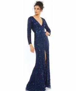 Mac Duggal Shop For Embellished Front Slit Long Sleeve Gown 12 Mac Duggal Shop For Embellished Front Slit Long Sleeve Gown