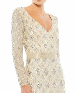 Mac Duggal Geometric Embellished Evening Gown Shop For