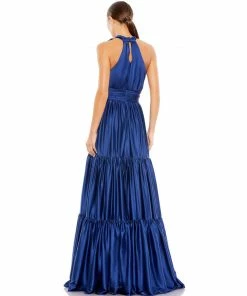 Mac Duggal Ruffle Halter Neck Gown Shop For