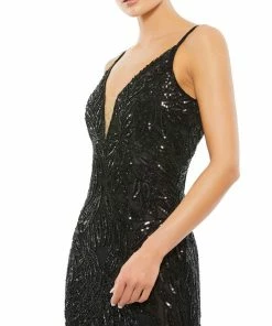 Mac Duggal Shop For Embellished Leaf Evening Gown