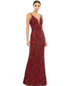 Mac Duggal Shop For Embellished Leaf Evening Gown