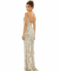 Mac Duggal Shop For Embellished Leaf Evening Gown