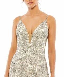 Mac Duggal Shop For Embellished Leaf Evening Gown