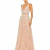 Mac Duggal Embellished V-Neck Long Gown