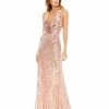 Mac Duggal Shop For Sleeveless Faux Wrap Sequin Embellished Cut Out Gown