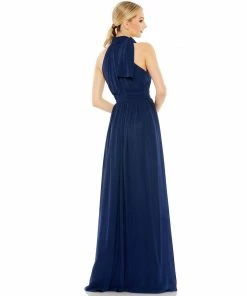 Ieena For Mac Duggal High Neck Chiffon Gown
