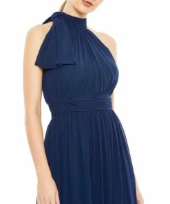 Ieena For Mac Duggal High Neck Chiffon Gown