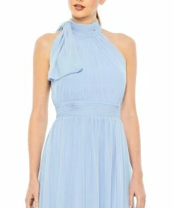 Ieena For Mac Duggal High Neck Chiffon Gown